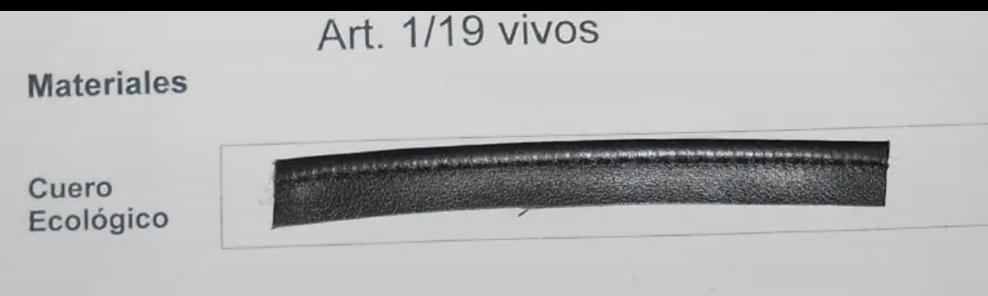 Vivos en cuero ecológico para indumentaria