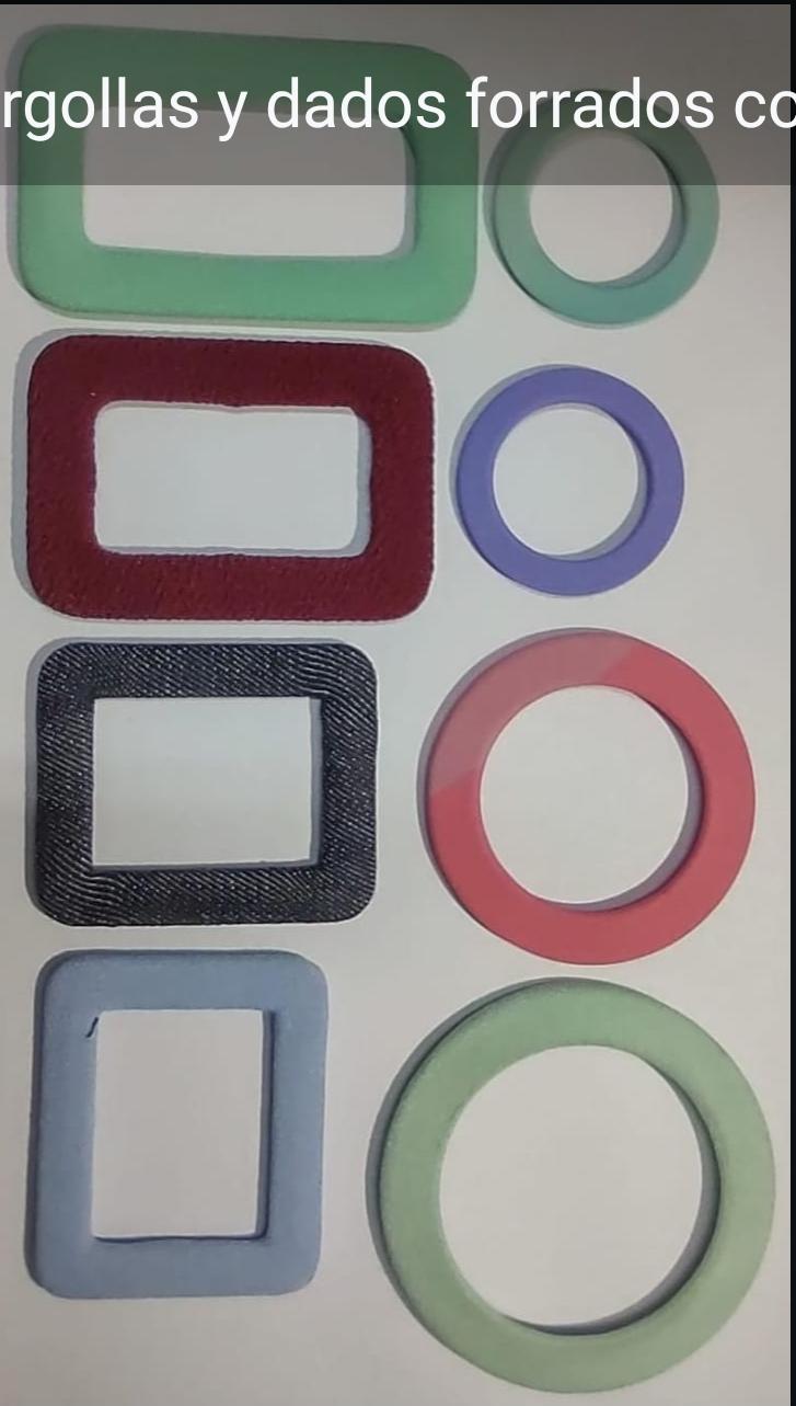 Detalle de hebillas forradas